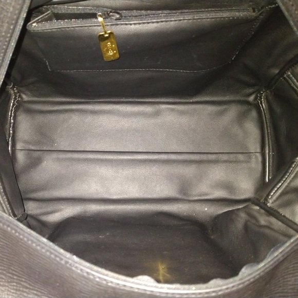 ❤️2 PHILLIPE CHARRIOL France Black/Brown Pebble Leather Doctors Bag Speedy Purse - Picture 12 of 13